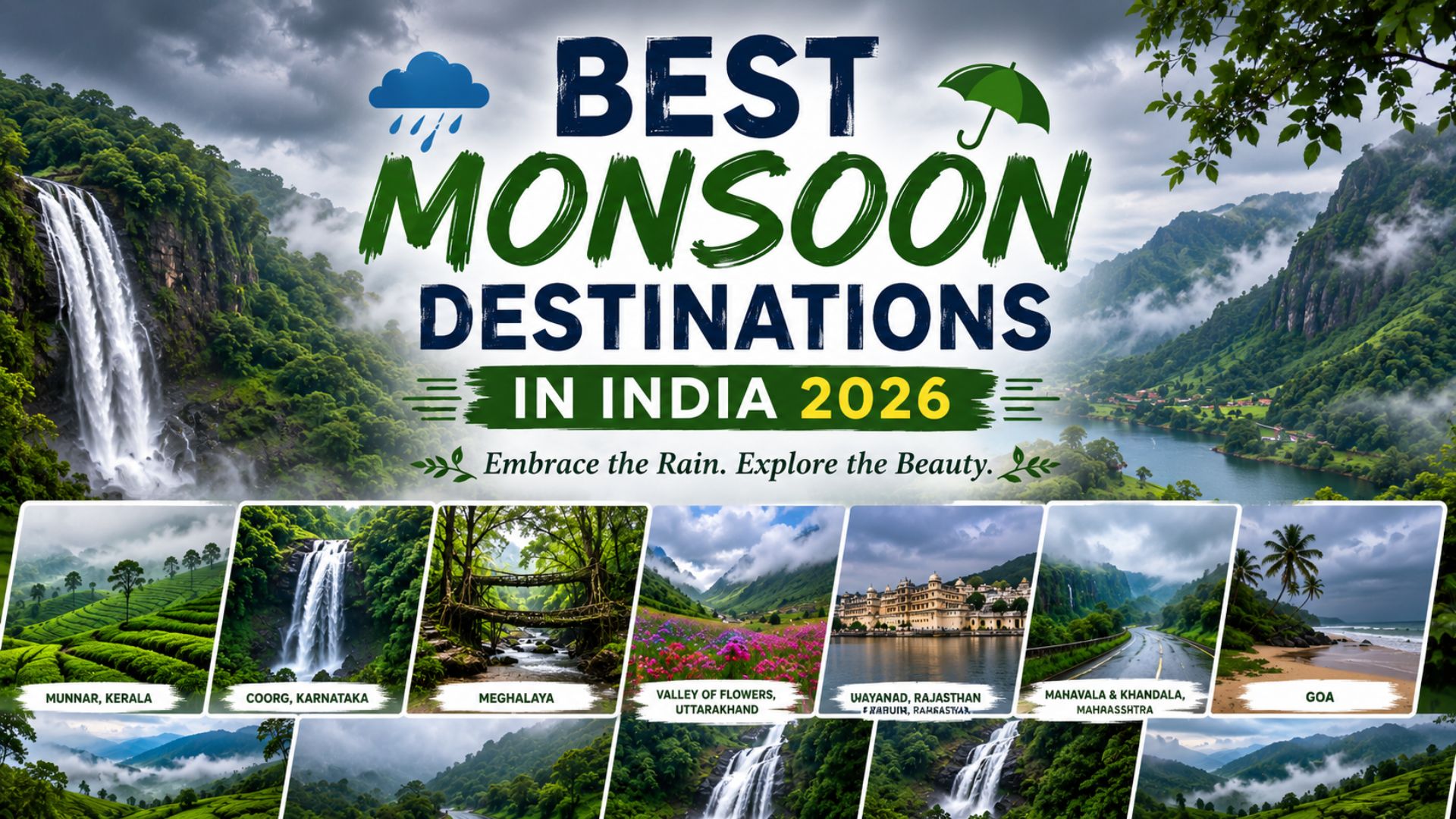 Read more about the article Best Monsoon Destinations in India 2026: Top Places to Visit During the Rainy Season