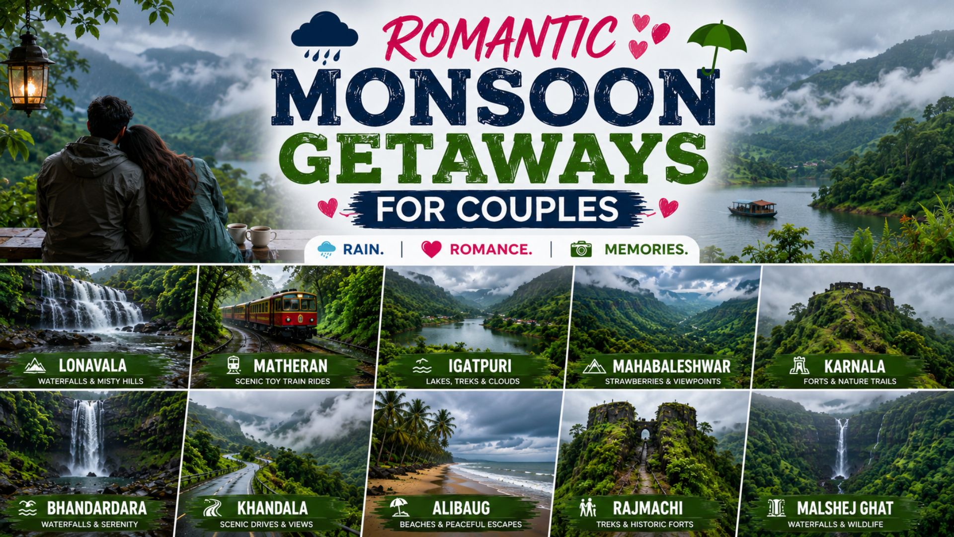 Read more about the article Romantic Monsoon Getaways for Couples: Best Destinations to Rekindle Love This Rainy Season